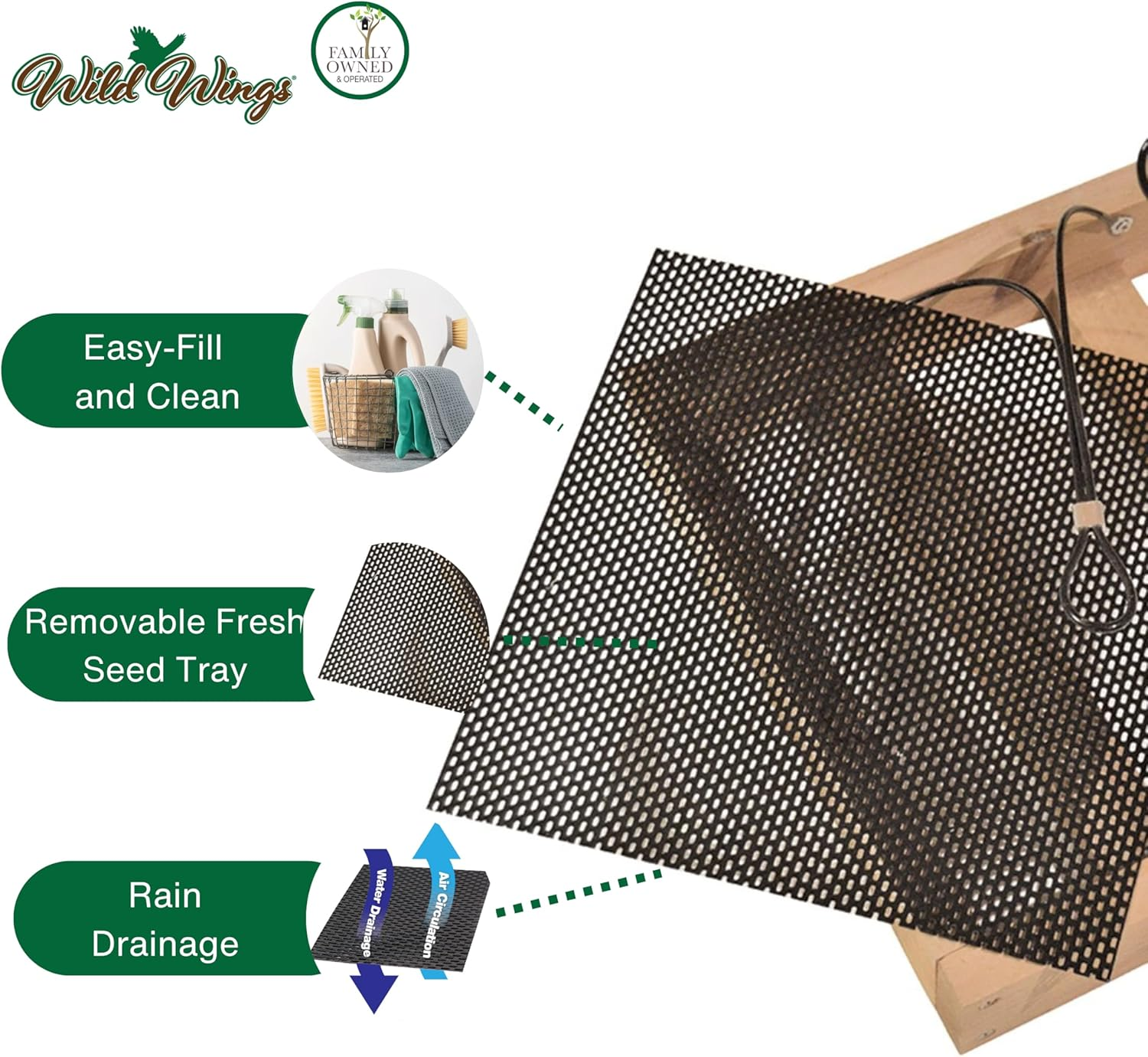 Wild Wings WWCF23 Cedar Tray Bird Feeder