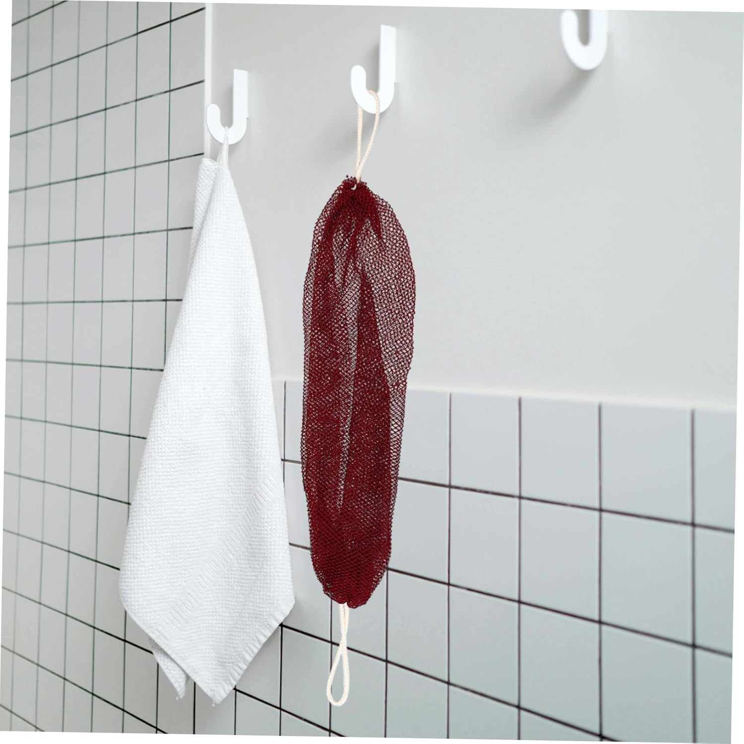 Hoement 2Pcs African Net Sponge: Long Back Scrubber Washcloth Net Back Scrubber - Exfoliating Shower Body Sponge Skin Smoother for Shower