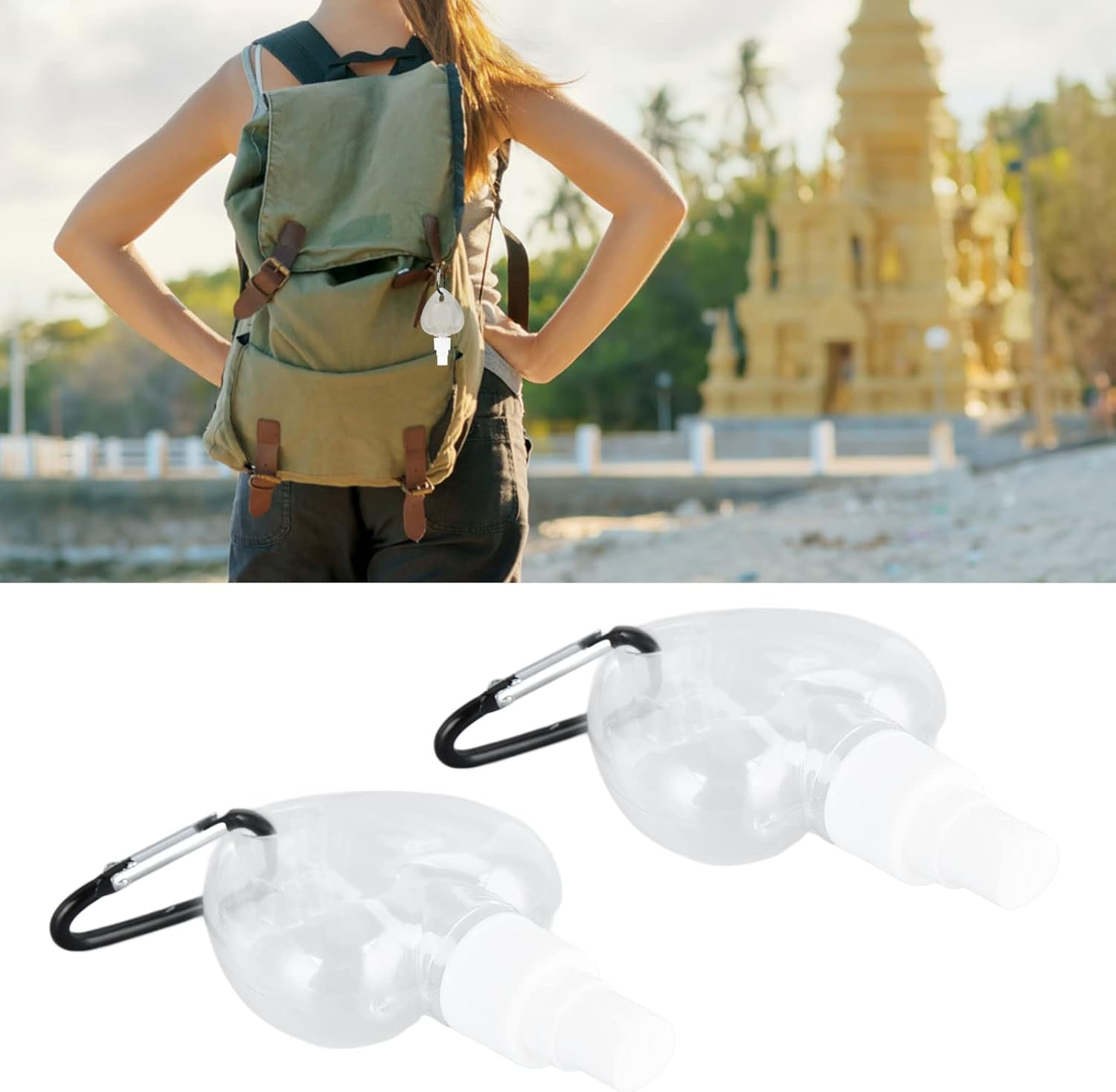 MUNEFE 2Pcs Travel Bottles, Plastic Clear Bottles, Keychain Bottles, for Cosmetics Liquid Soap Portable Toiletries Spray Type(Spray Heart) image number 6