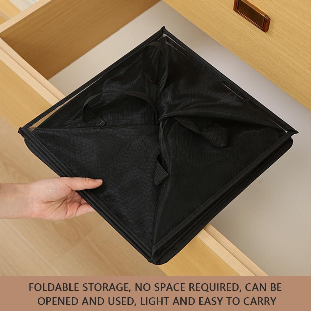 2-Pack Collapsible Laundry Basket with Carry Handles &ndash; Foldable Mesh Hamper for Clothes, Household Storage, Kids Room, Dorm, Bathroom, Travel & Camping image number 6