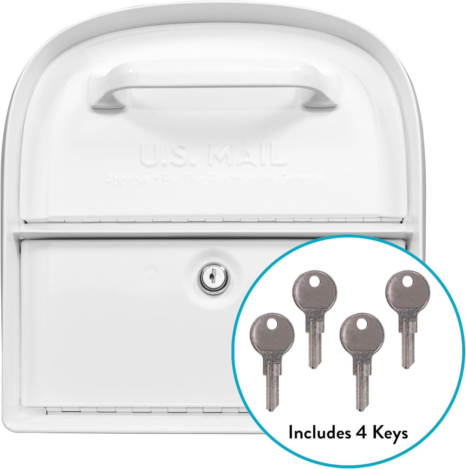 Architectural Mailboxes 6300W-10 Oasis 360 Mailbox, White - Rubbed Bronze image number 2