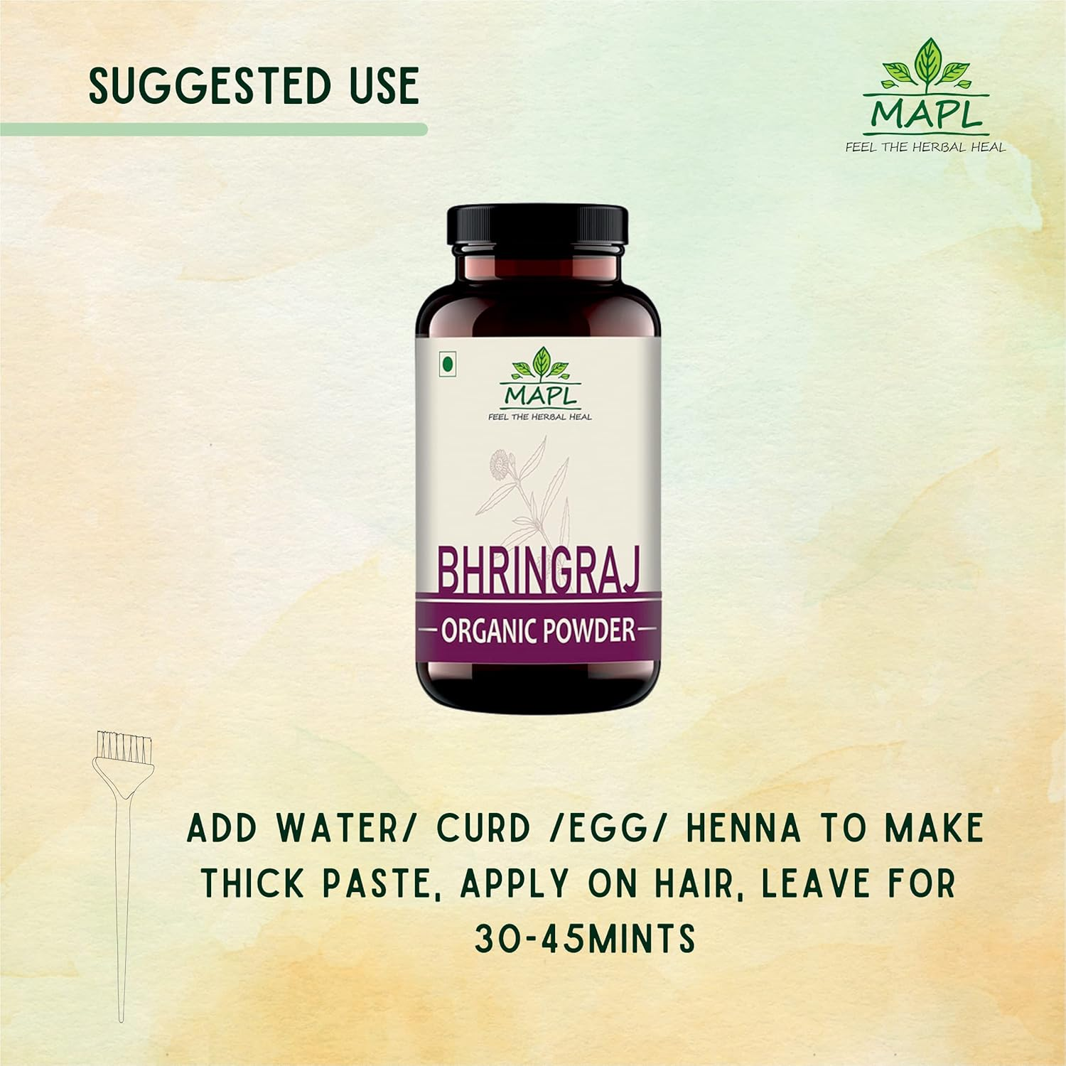 Mapl Bhringraj Organic Powder || Pure Herb || Bhringraj Powder for Hair|| Natural Hair Care -200Gm image number 3