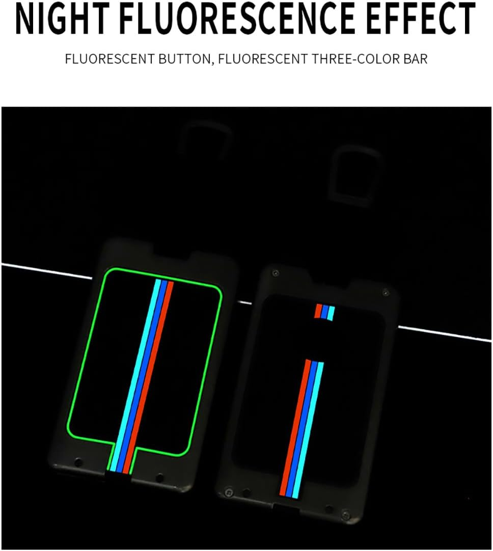 HIBEYO Key Fob Cover for Lexus ES200 ES260 ES300L NX Accessories Alloy+Tpu Material Double Protector Key Shell Cover for Lexus Card Key-B Keychain Black image number 5