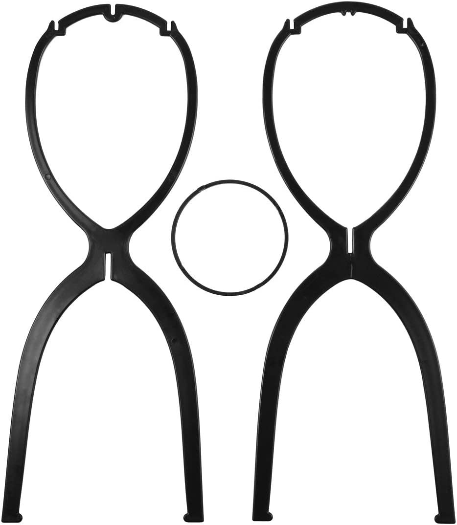 Dreamlover 3 Pack Tall Wig Stands for All Wigs, 19.7 Inches Portable Collapsible Wig Dryer, Durable Wig Display Tool, Travel Wig Stands (Black) image number 6