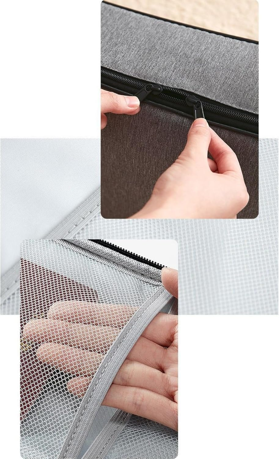 Uoffis 3-Layer Fireproof Document Organizer Bag with Lock, Water-Resistant File Storage for Important Documents, Passports image number 4