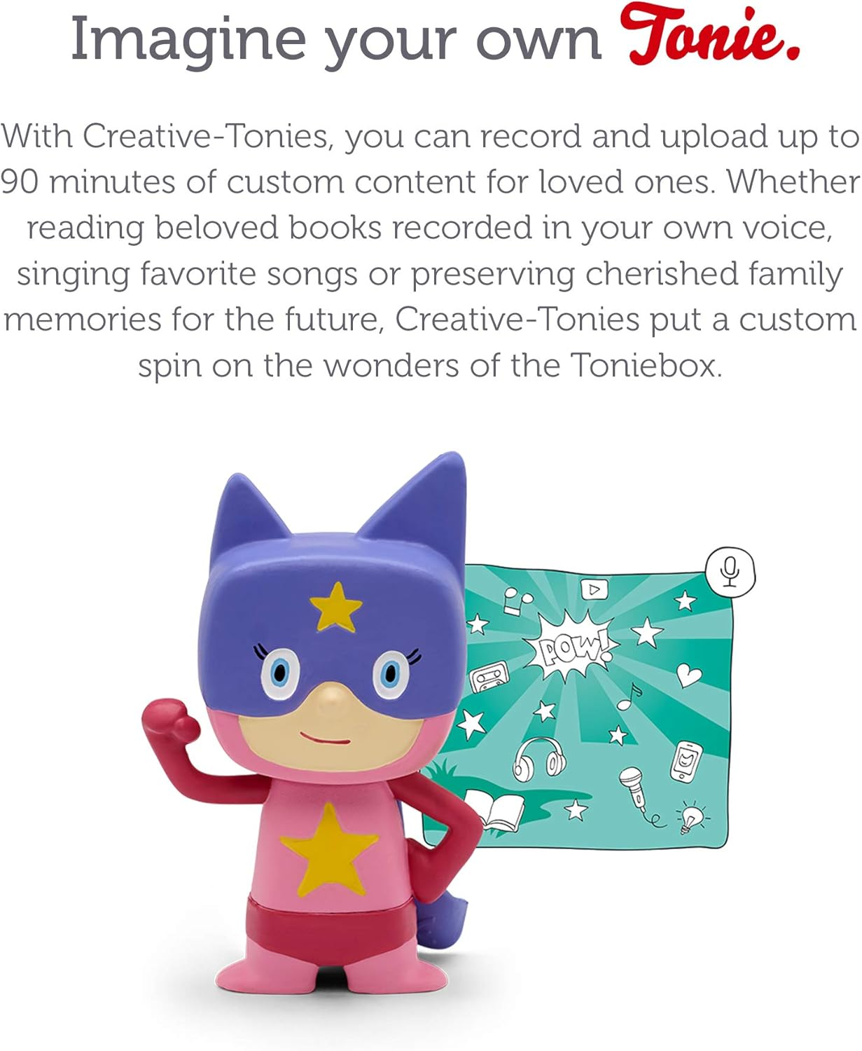Tonies Superhero Creative Audio Character - Pink/Purple
