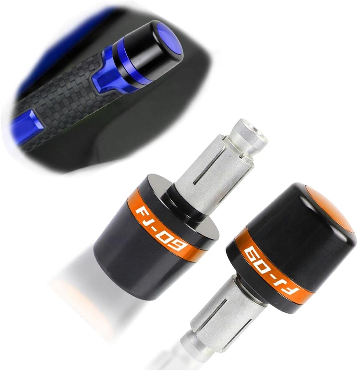 Motorbike Ends Bar Ends for Fj09 Fj 09 2014 2015 2016 2017 2018 Motorbike 7/8" 22Mm Handlebar Grip End Cap Plug Cover Accessories Handlebar Grips Ends Plug (Color : Orange) image number 2