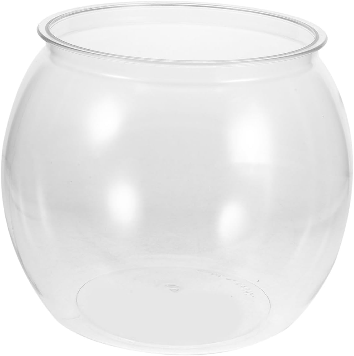 WEKAMOS Transparent Plastic Betta Tank Compact round Desktop Aquarium Bowl for Small Aquatic Pets Goldfish Turtles Clear Fish Tank for Office Home Decor image number 1