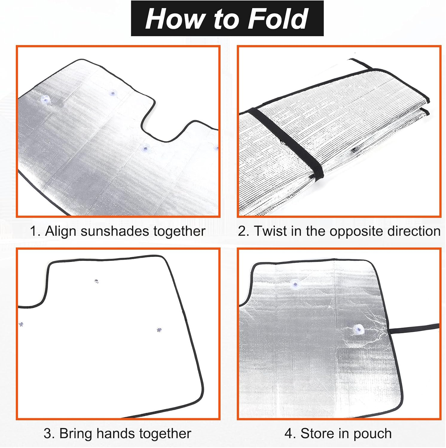 Windscreen Sun Shade Compatible with H*Onda CRV 2023-2025 Accessories | Reflective Windshield Cover Window Shade | UV & Heat Blocking Cover (Aluminum Foil) image number 5