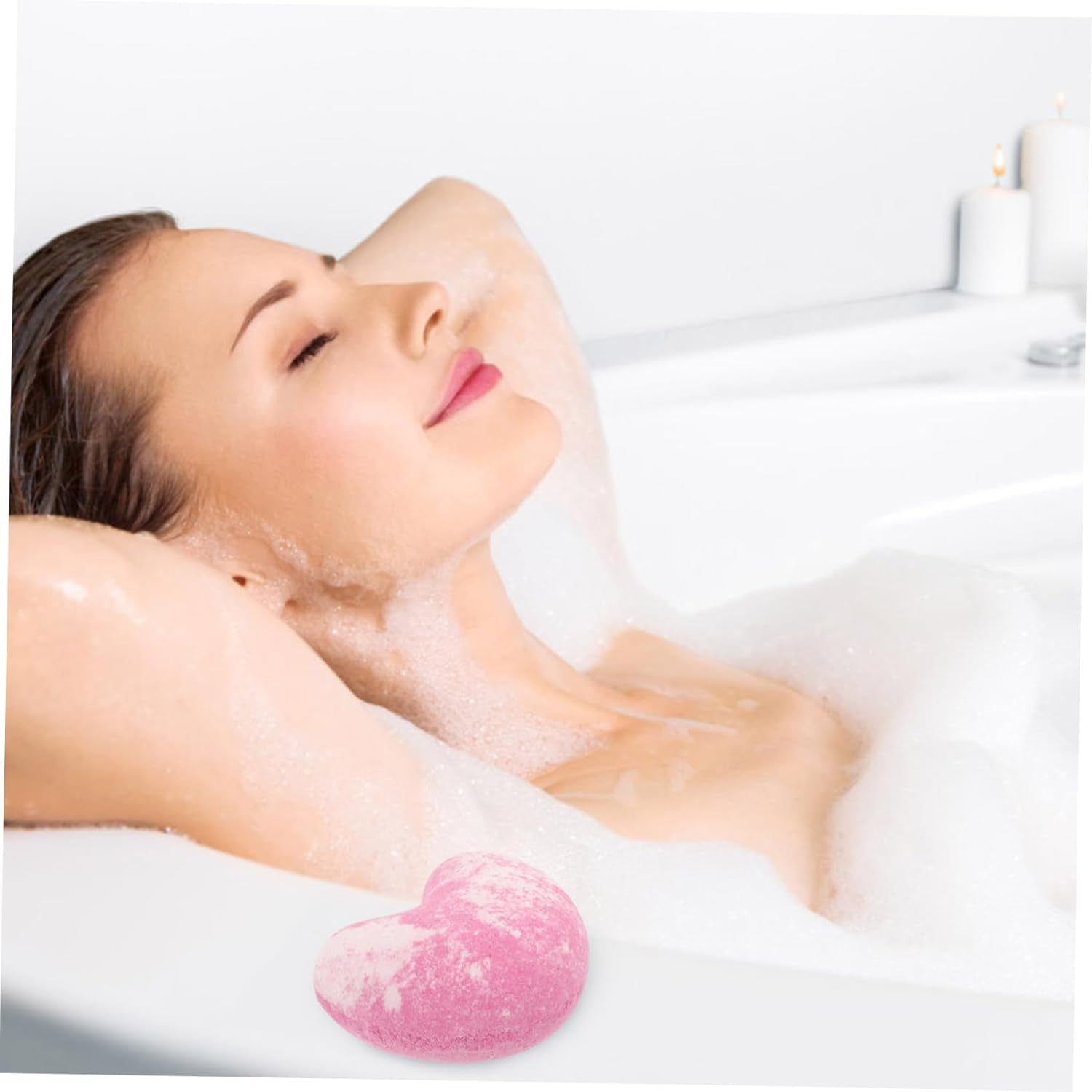 Outanaya Heart Bath Salt Bomb Plant Essence Aromatherapy Shower Tablet for Women image number 2