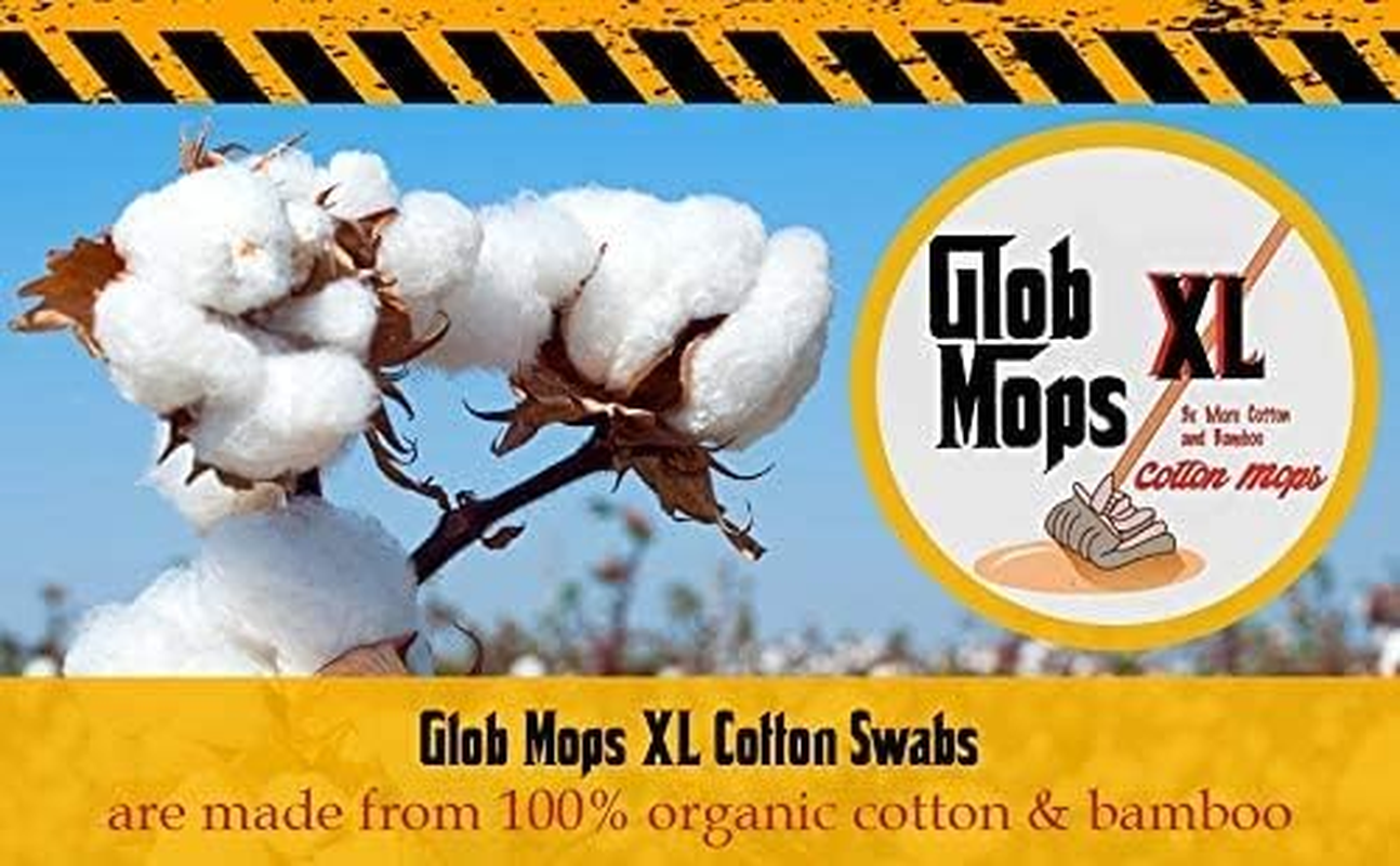 Glob Mops XL Cotton Swabs 2-Pack Bundle Extra Absorbent Eco-Friendly 600 Total Mops image number 4