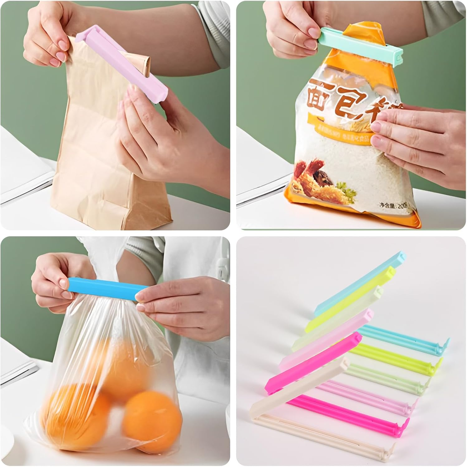36PCS Assorted Food Bag Clips Bag Sealing Clips,Kitchen Clips for Bags for Food, Kitchen and Home, Large Size image number 6