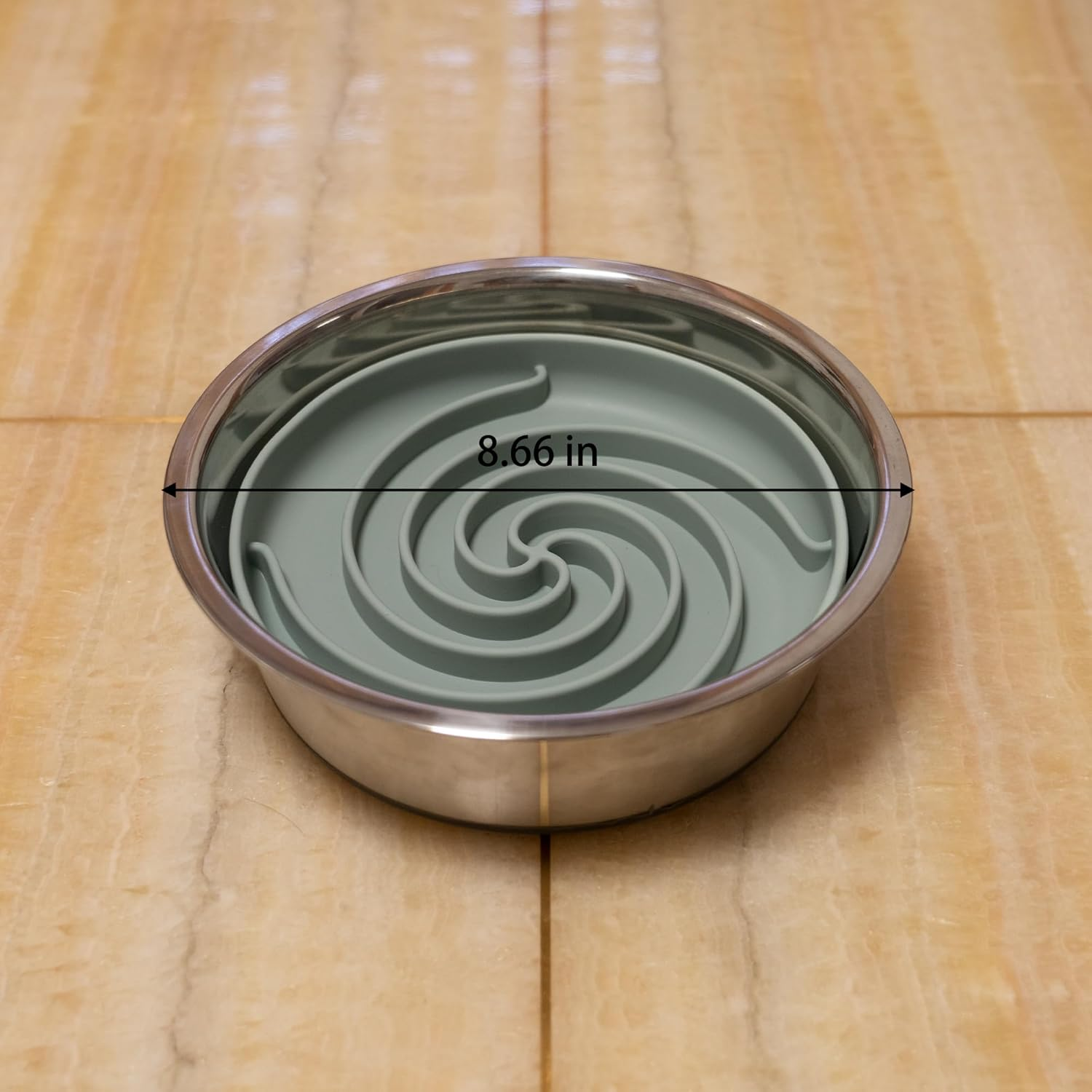 Bifeaw Dog Puzzle Bowl - Silicone Slow Feeder Dog Bowls for Healthy Eating - Puppy Slow Feeder Non-Slip Design Dishwasher Microwave Safe for All Breeds Dogs (Grey-Green) image number 5