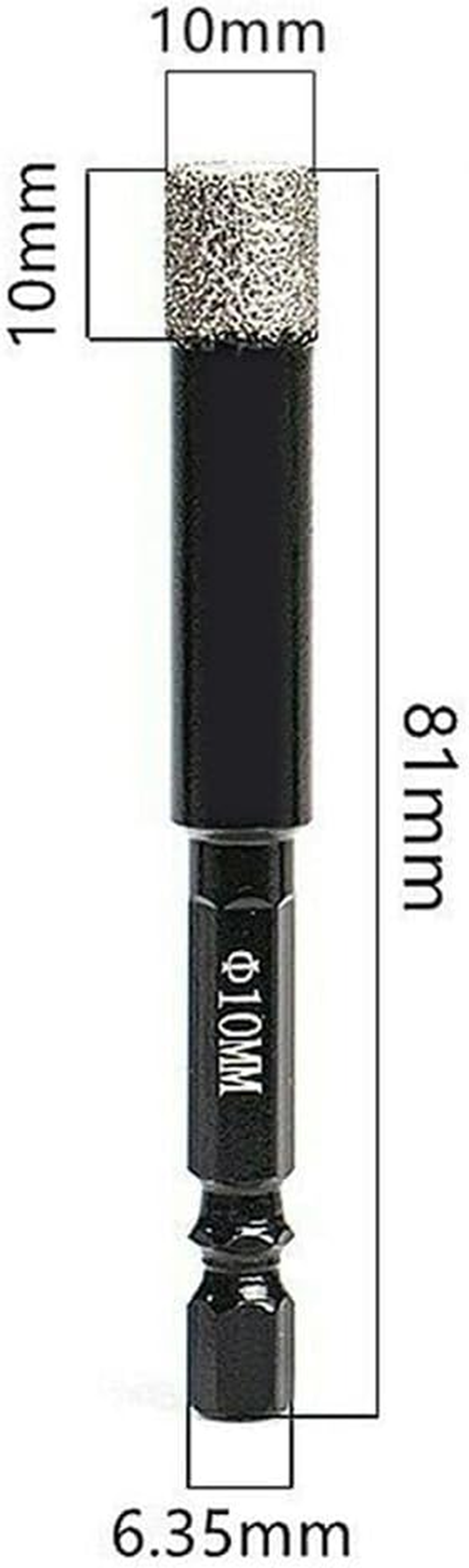 2X 10Mm Porcelain Dry Diamond Core Drill Bit Holesaw Cut Marble Granite Tile