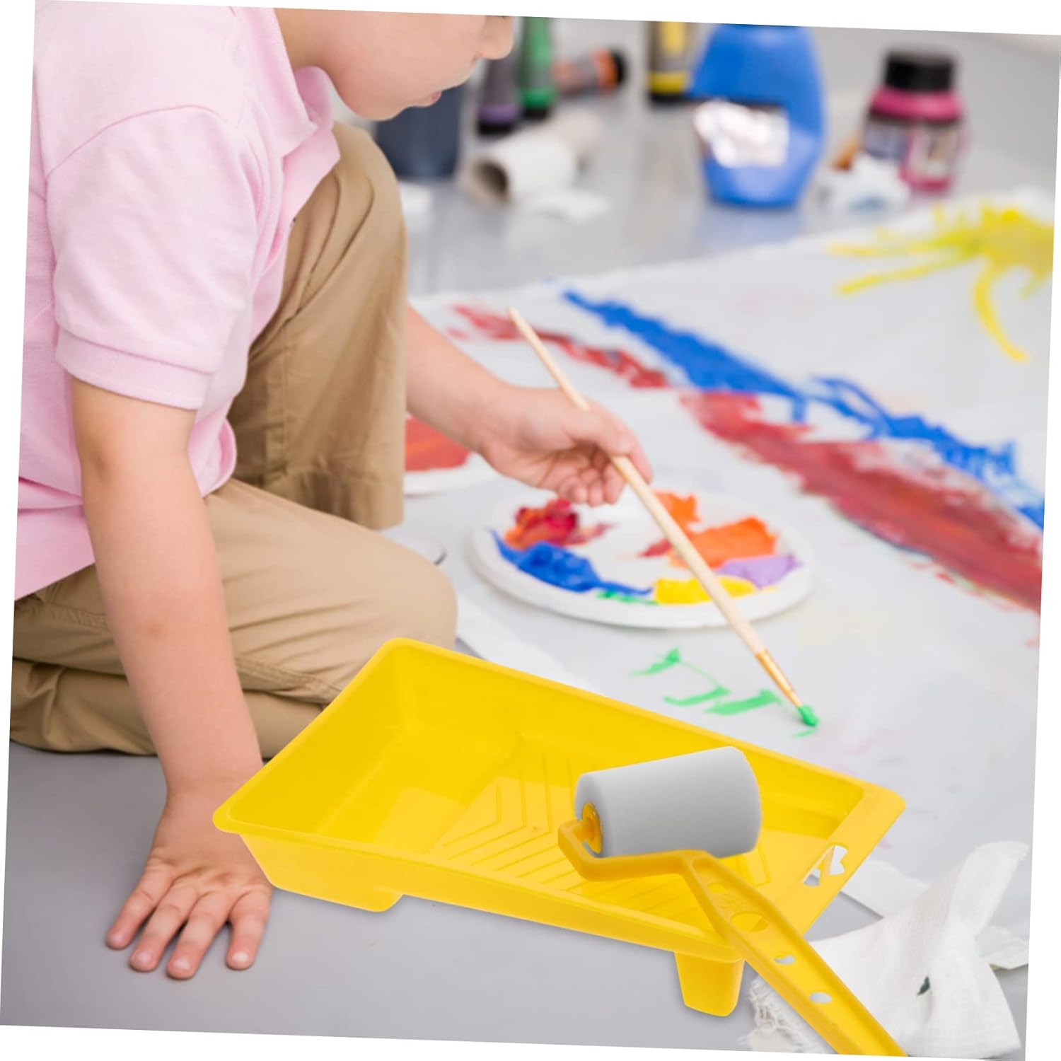 1 Set Portable Sponge Paint Roller DIY Painting Roller Brush for Walls and Lightweight for Home Use for Beginners and Professionals image number 3