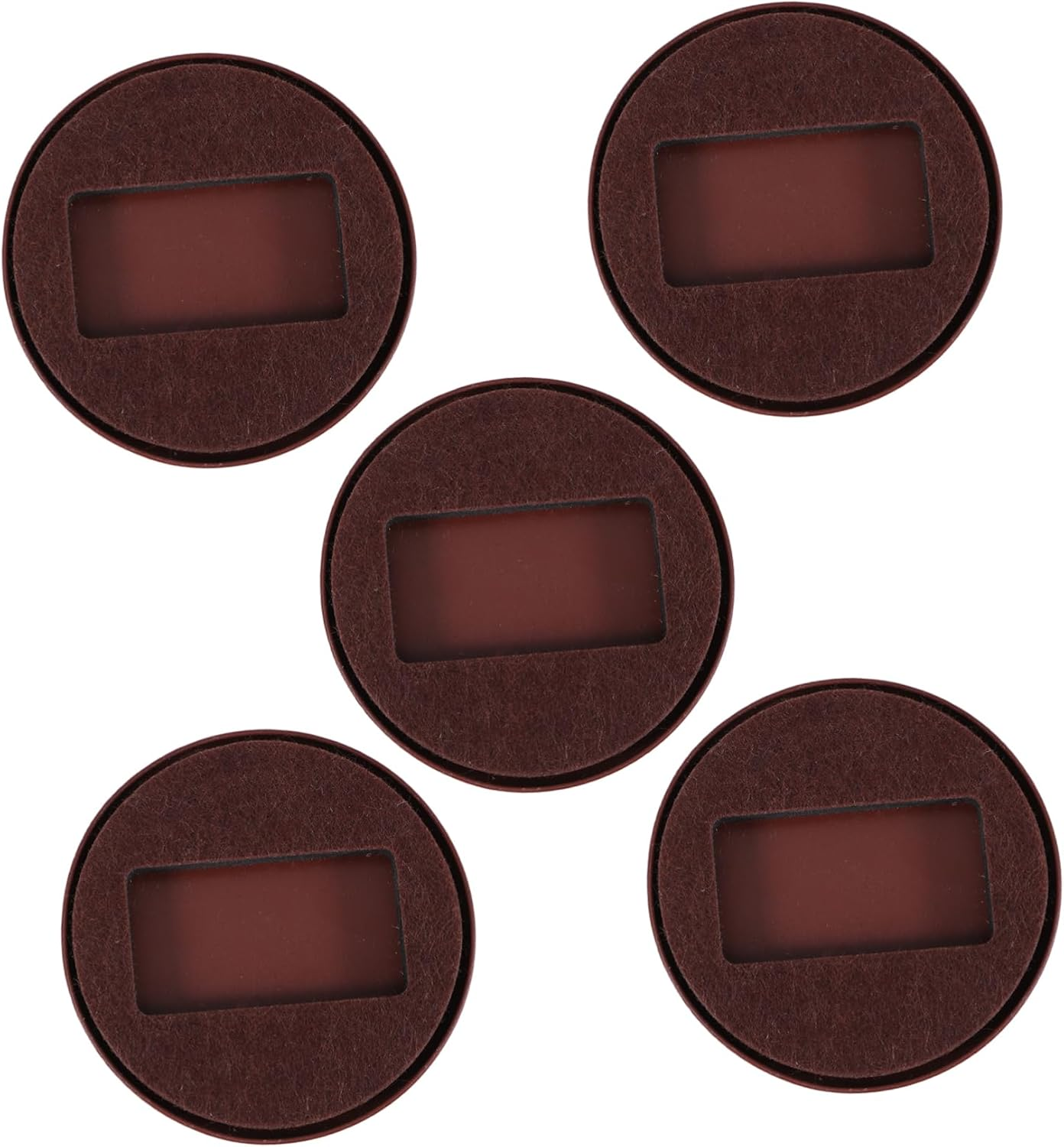 Iplusmile 5Pcs Slip Mat Felt Pads for Chair Wheels Rolling Chair Wheel Stopper Fits Hardwood Tile and Carpet Floors for Home and Office Use