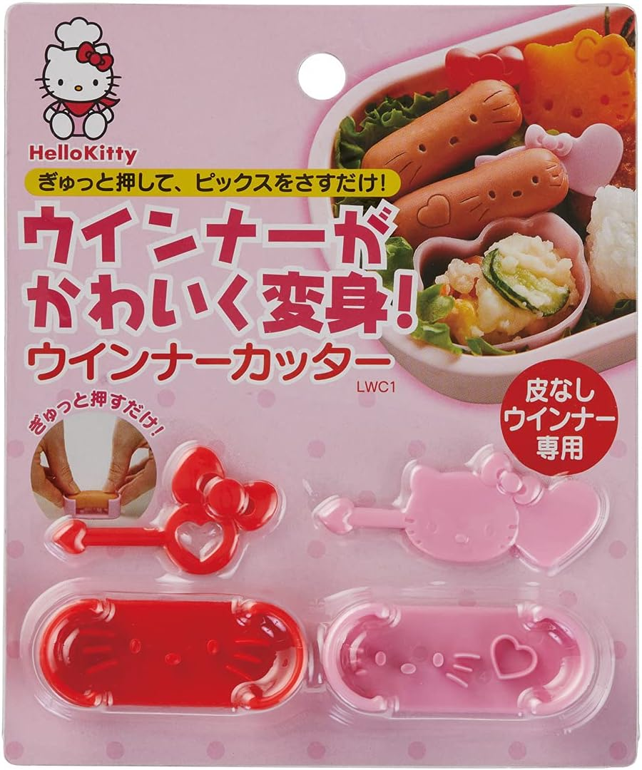 Skater Hello Kitty Sausage Cutter Mold with Pick Set of 2 image number 3