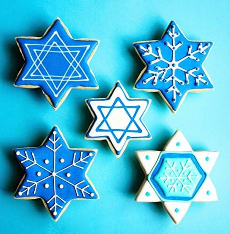 Antallcky Star Cookie Cutter Set-10 Pcs Stainless Steel Six-Pointed-Star Biscuit Molds Fondant Cake Cookie Cutter Set Pastry Mold for Stars Linzer and 3D Christmas Tree Cookies image number 1