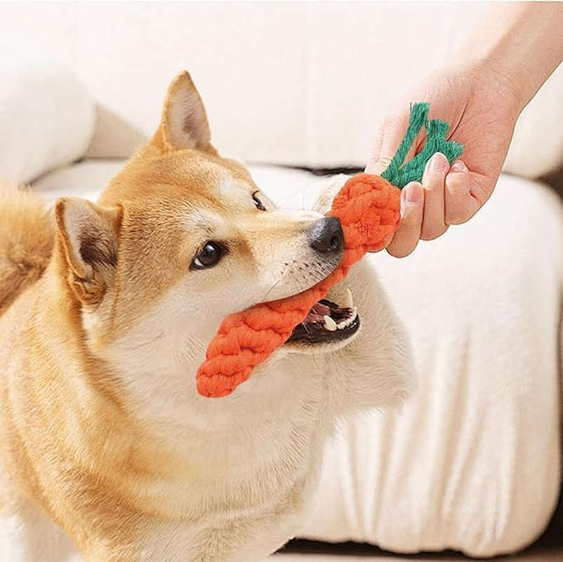 Dog Rope Toys for Small Dogs Aggressive Chewers, 100% Natural Cotton, 6 Pack for Fun and Teeth Cleaning Chew Tug of War Interactive Training Rope Toys for Puppy to Small Dogs image number 1