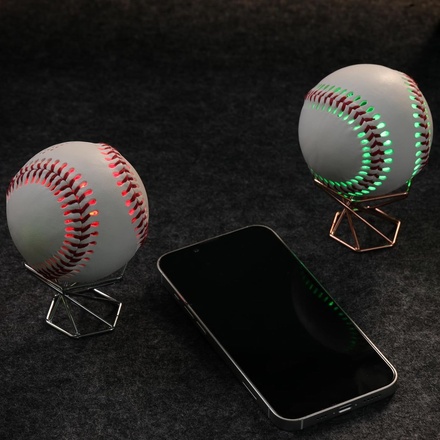 JIOBOLION Baseball Stand - Premium Metal Display Stand for Baseballs, Tennis Balls, Golf Balls, and More - Perfect for Collectors (Rose Gold)