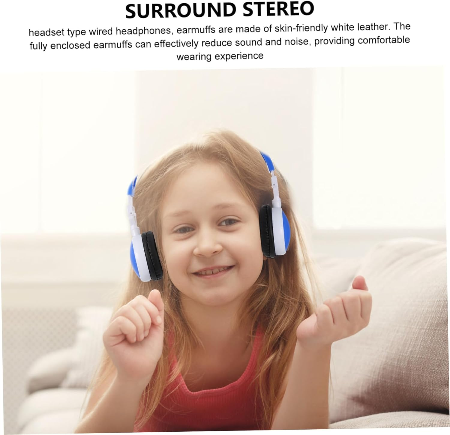 1 X Wired Foldable Headphones for Boys Girls Stereo Comfortable and Lightweight Compatible with Tablets, Phones and PC