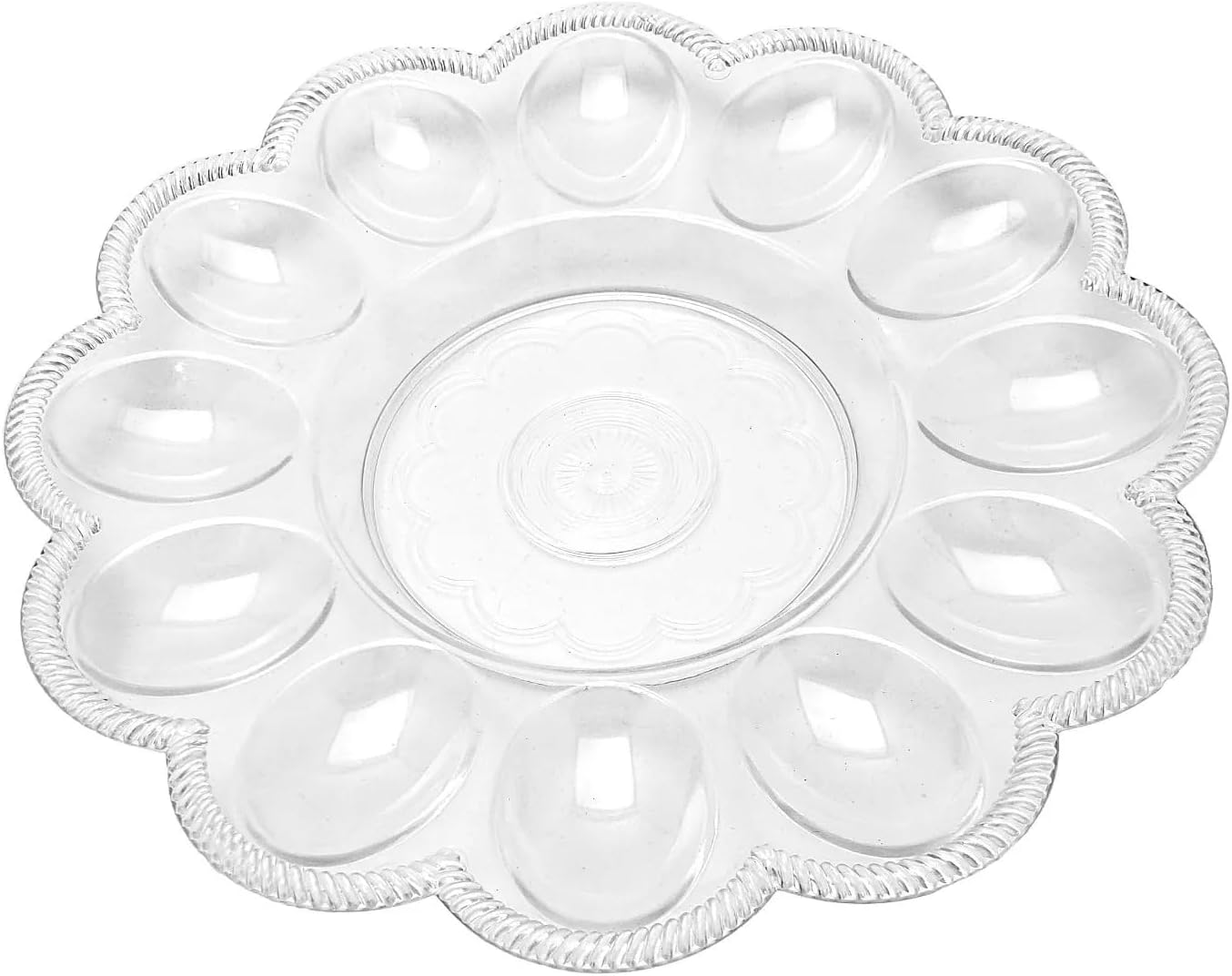 Deviled Egg Crystal Clear 9.5" Diameter Presence Serving Trays! Perfect for Any Party or Social Gathering! (3) image number 6