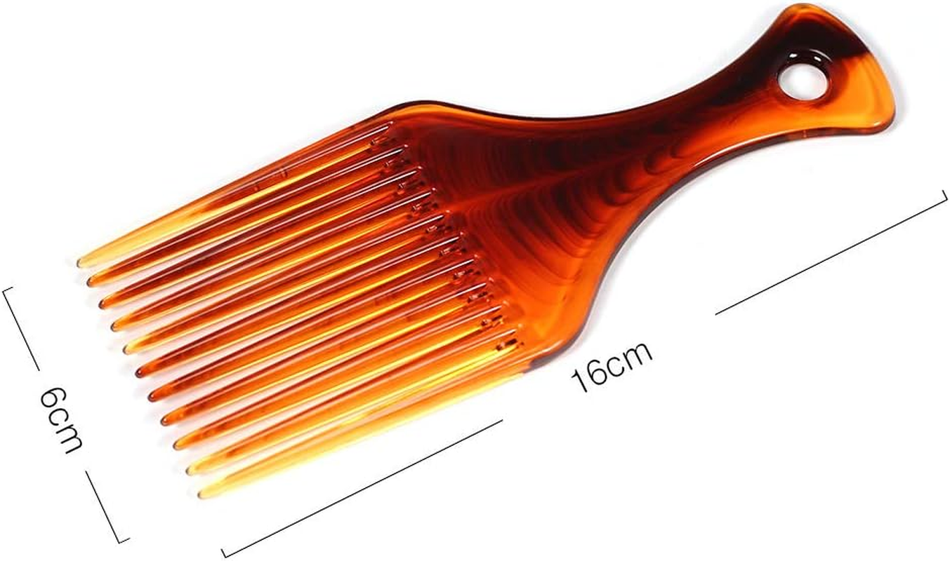Hair Pick Comb, Curly Afro Hairdressing Comb, Wide Tooth Comb, Anti-Detangling Comb image number 2