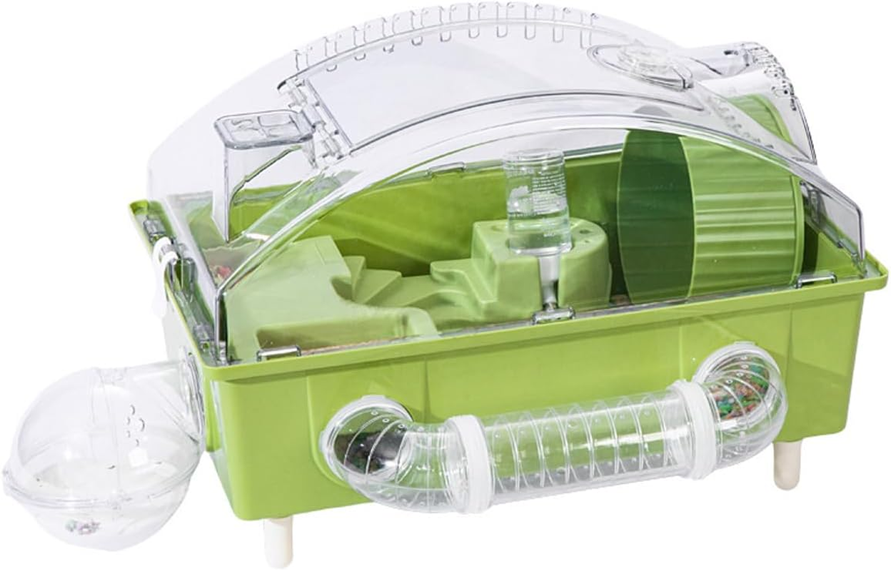 AIMALL Acrylic Hamster Cage, Luxury Oversized Villa for Small Pets, Full Set with Accessories, 17.72X11.81X9.44 Inches