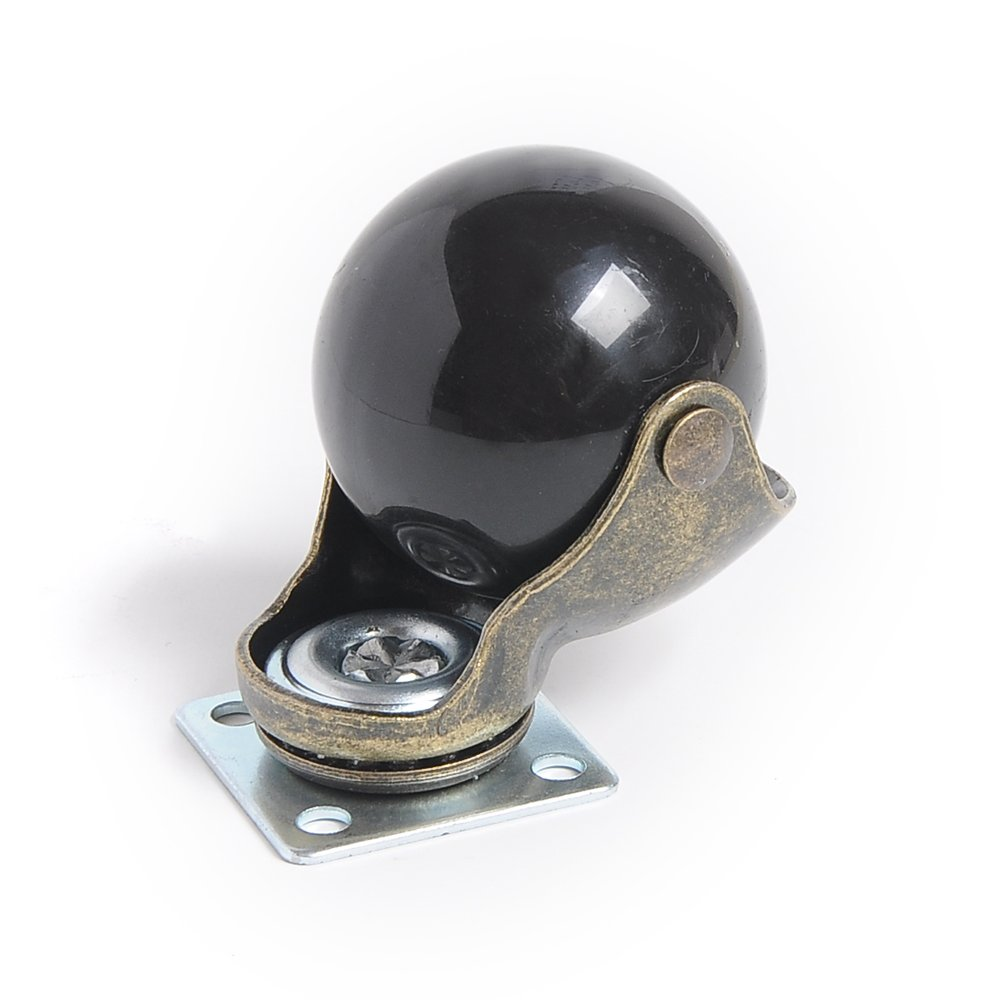 Anyke 1.5" Ball Caster Small Caster Wheels for Sofa Furniture,Bench & Ottoman Using for Hardwood Floor (Antique Gold,Pack of 4) image number 4