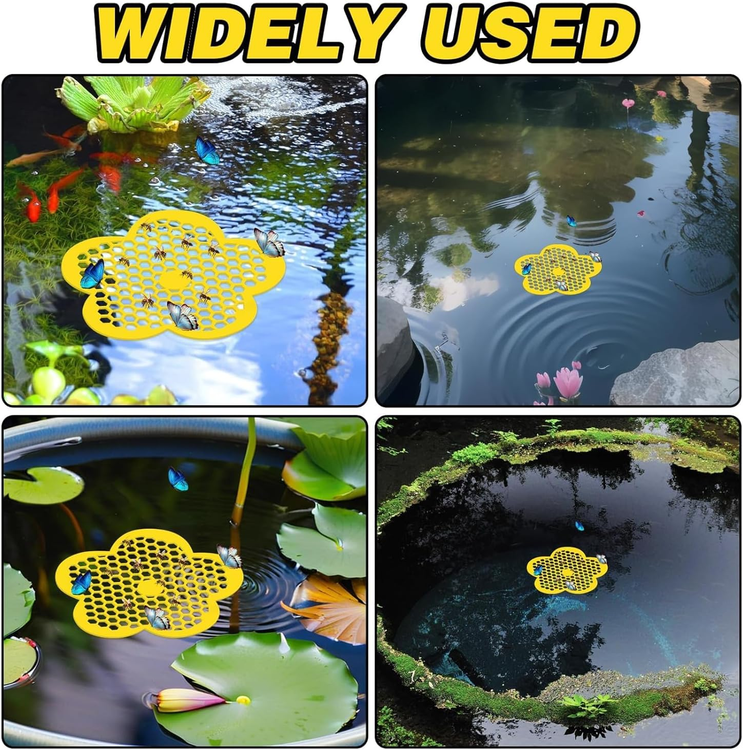 4Pcs EVA Foam Bee Feeder and Butterfly Drinking Station, Floating Bee Island Butterfly Feeder Drinker Station, EVA Foam Floating Bee Waterer Butterfly Watering Station image number 3