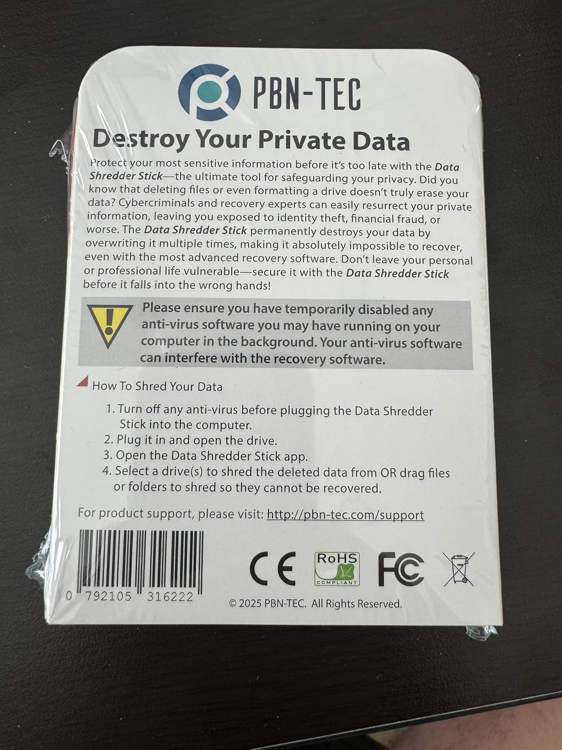 Data Shredder Stick &ndash; Secure Data Wiping Tool for Windows, Permanently Erase Files and Wipe Drives with Military-Grade Precision