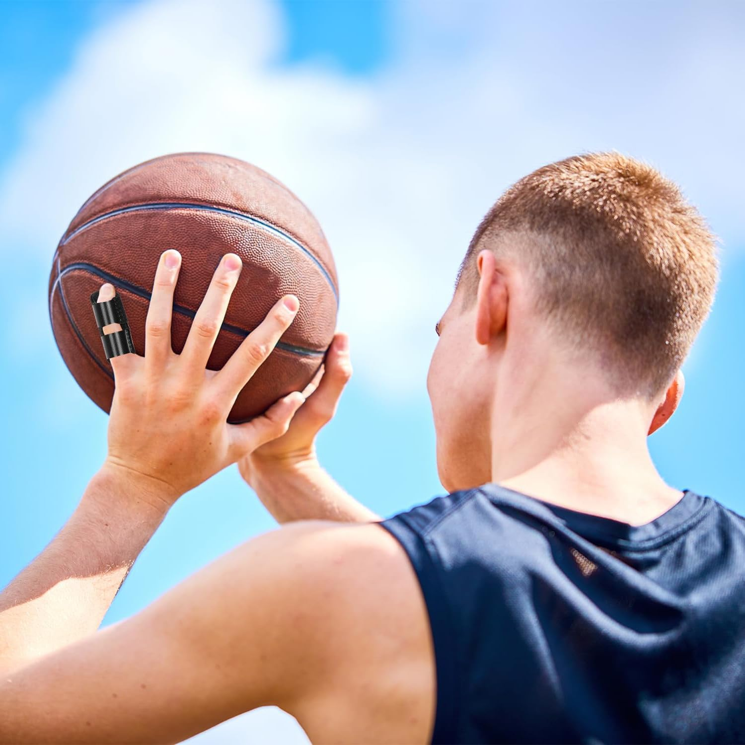 2Pcs Finger Splints Straightener,Adjustable Finger Straightening Brace Support Pinky Finger Splint for Adults Small Fingers Splints, Finger Stabilizer for Broken Fingers Arthritis Knuckle,Black image number 2