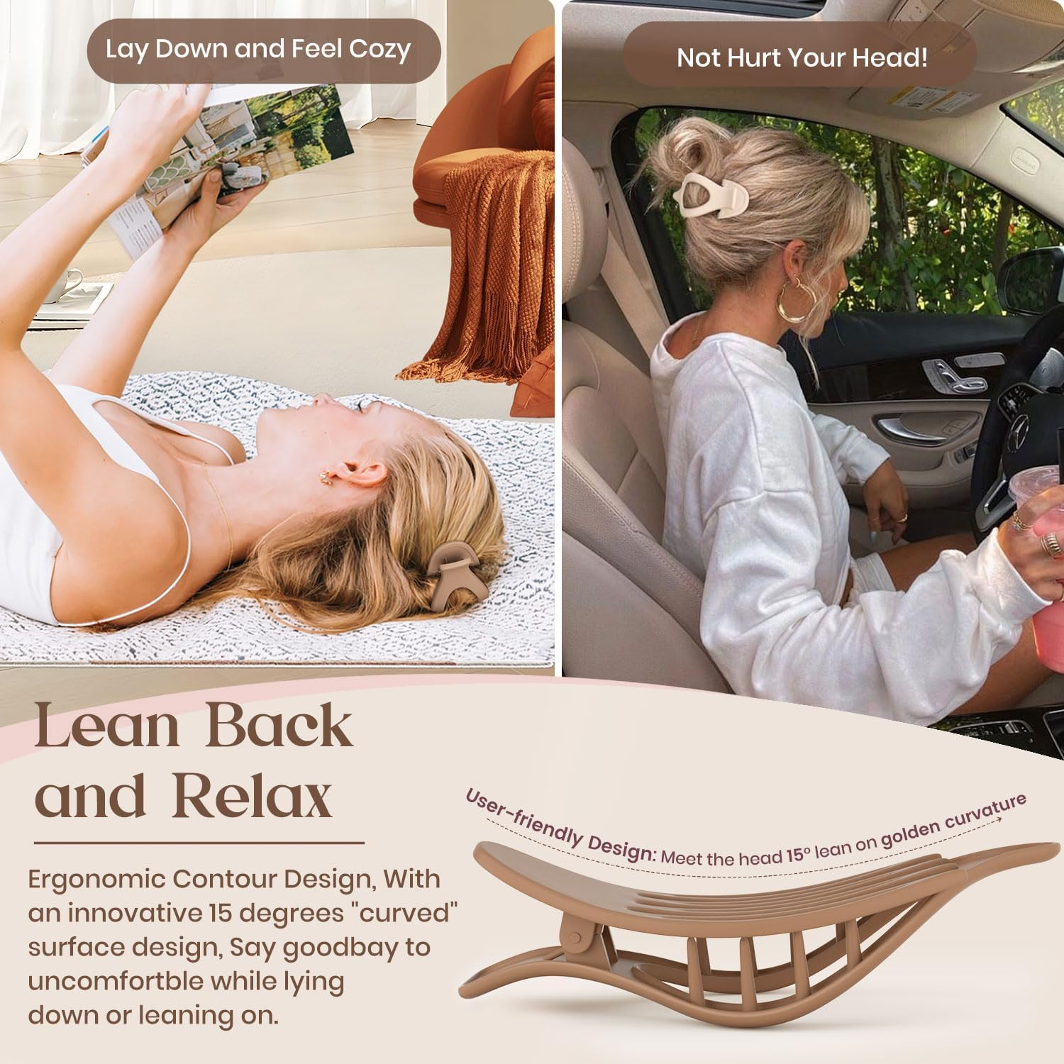 6 - Piece Set of Leaf - Shaped Flat Claw Clips, Multiple Colors Available, Must - Have Stylish Hair Accessories for Women image number 2