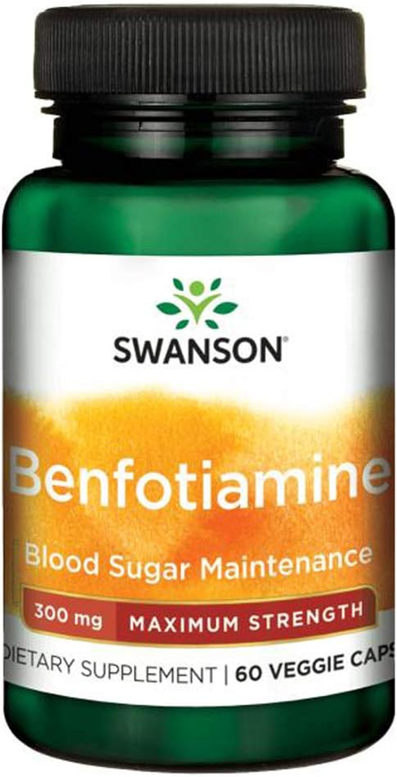 Swanson Maximum-Potency Benfotiamine 300 Milligrams 60 Veg Capsules