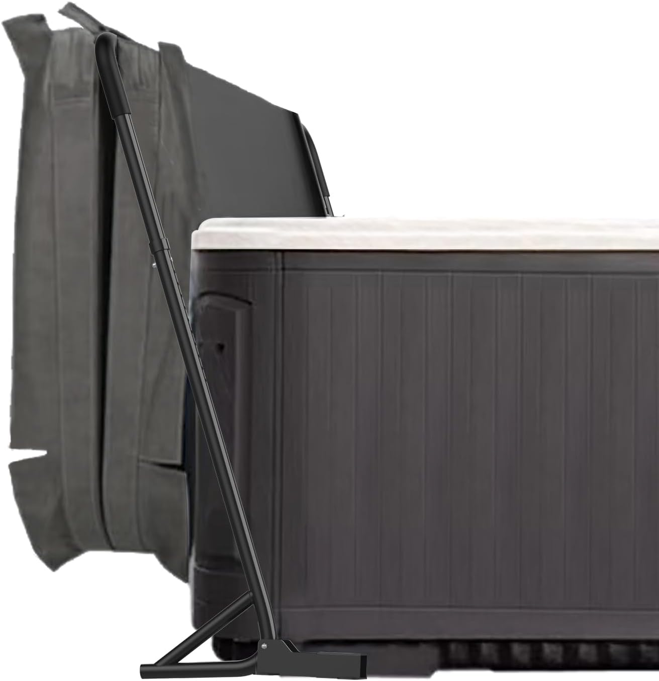 TOCRETOARE Hot Tub Cover Lifter and Removal System - Spa Lift with 31-41 Inch Adjustable Height - Fits Most Hot Tubs image number 5