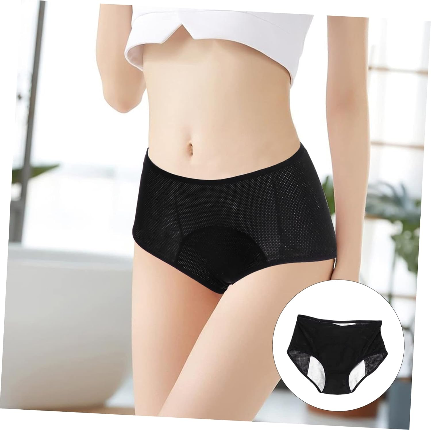 Menstrual Briefs for Women Comfortable Reusable Underwear with Leak Design Made from Soft Light for Menstruation Protection image number 7