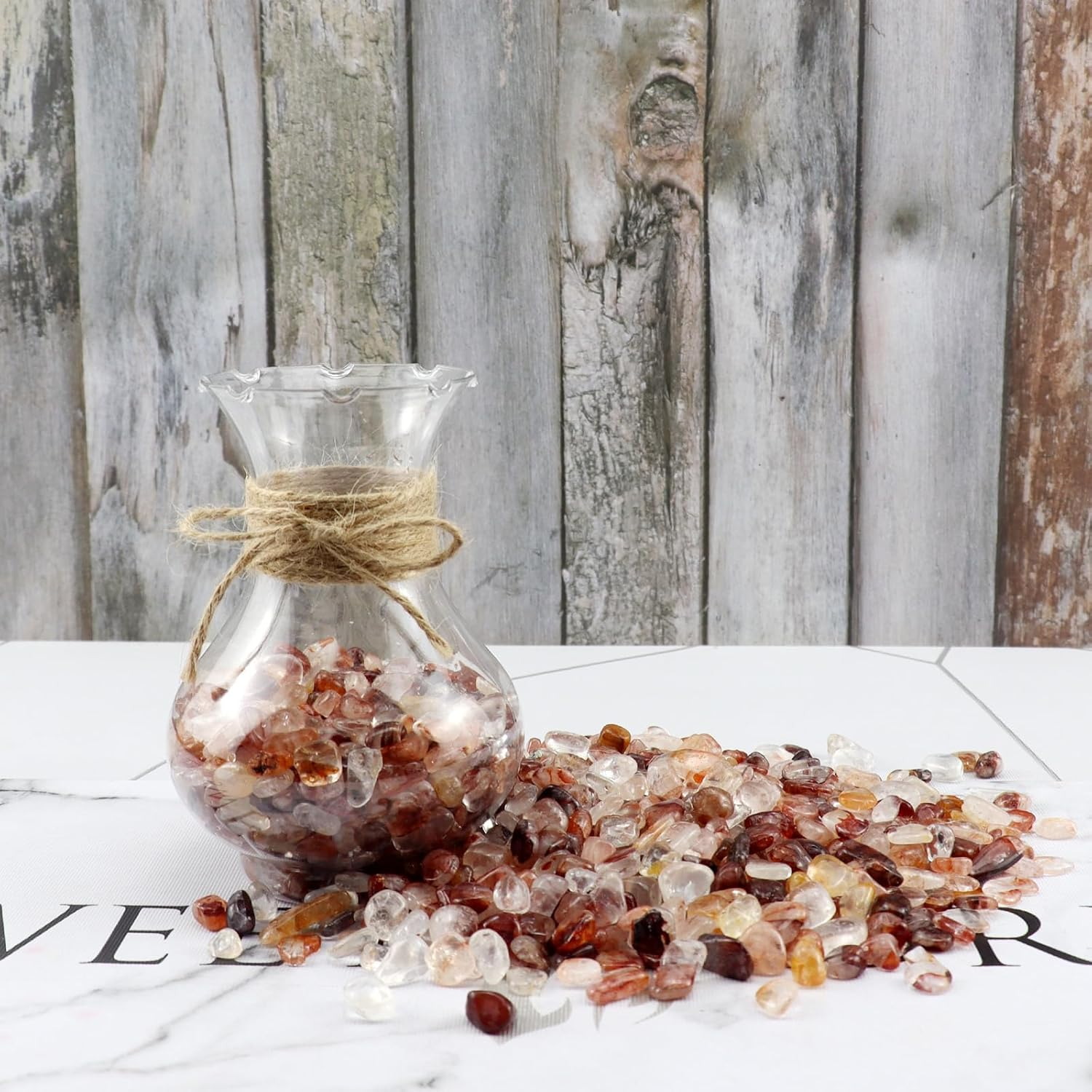 435G Aquarium Gravel Crushed Quartz Pebbles Natural Stones Tumbled Polished Bulk Succulent Rocks for Fish Tank Decorative Vase Filler