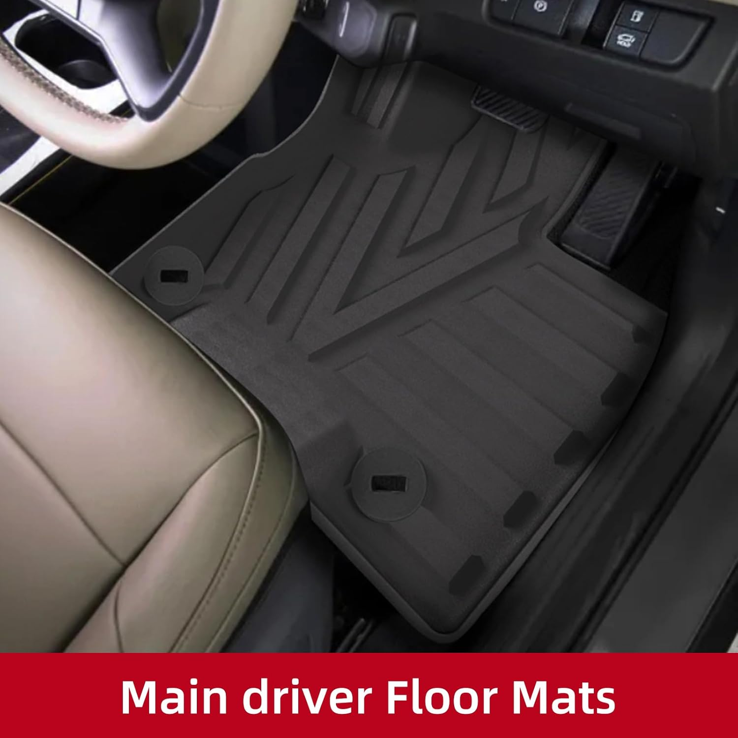 All Weather Foot Mats for Kia EV5 2025 2024 Floor Mats TPE Custom Car Mats Accessories - Only Fit Right Hand Drive image number 5