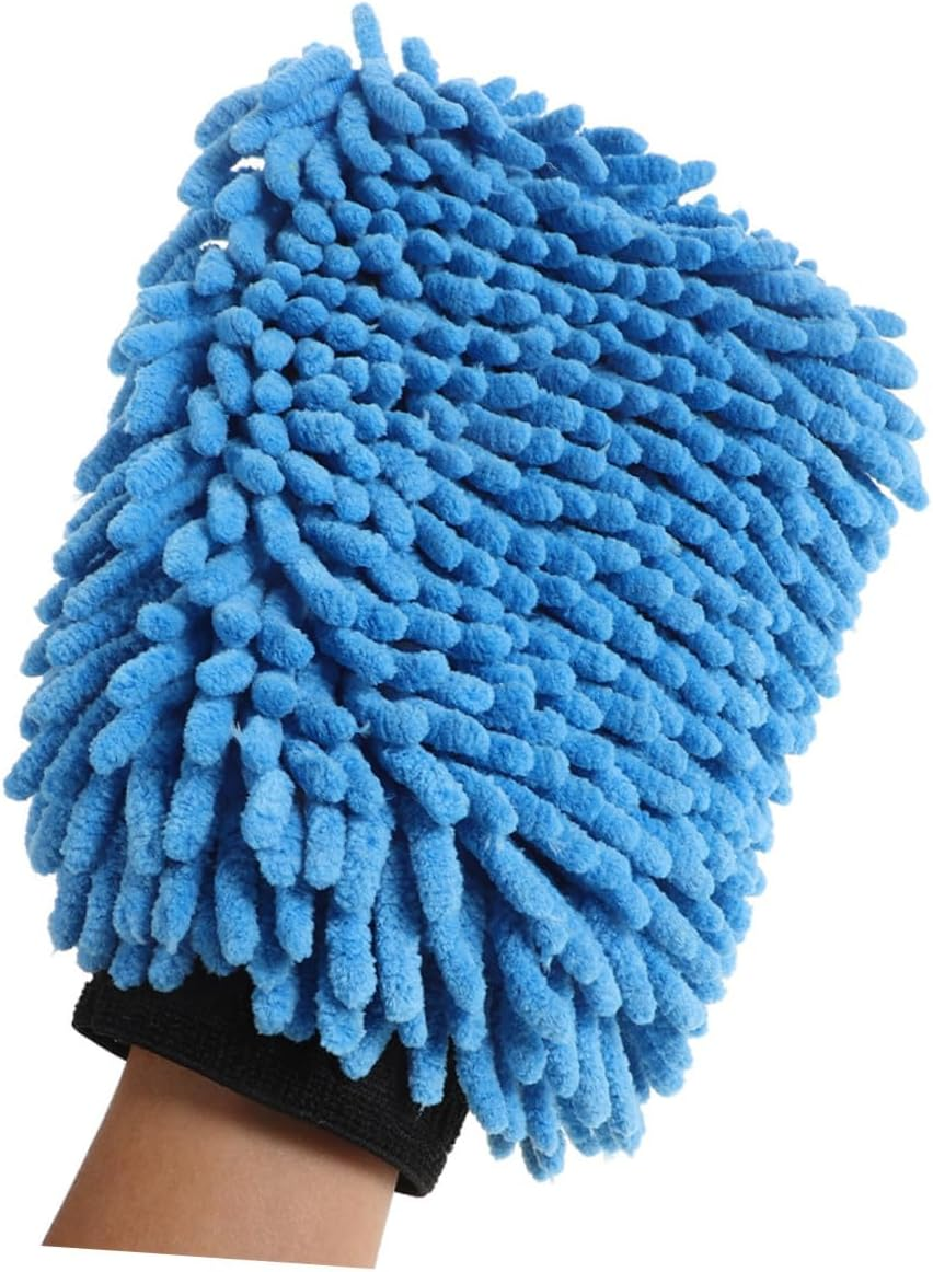 Beatifufu 4Pcs Microfiber Chenille Car Wash Mitts Absorbent Auto Detailing Gloves for Cars, Trucks Boats, Thick Plush Cleaning Gloves Suitable for Automotive Exterior Care Random Color image number 4