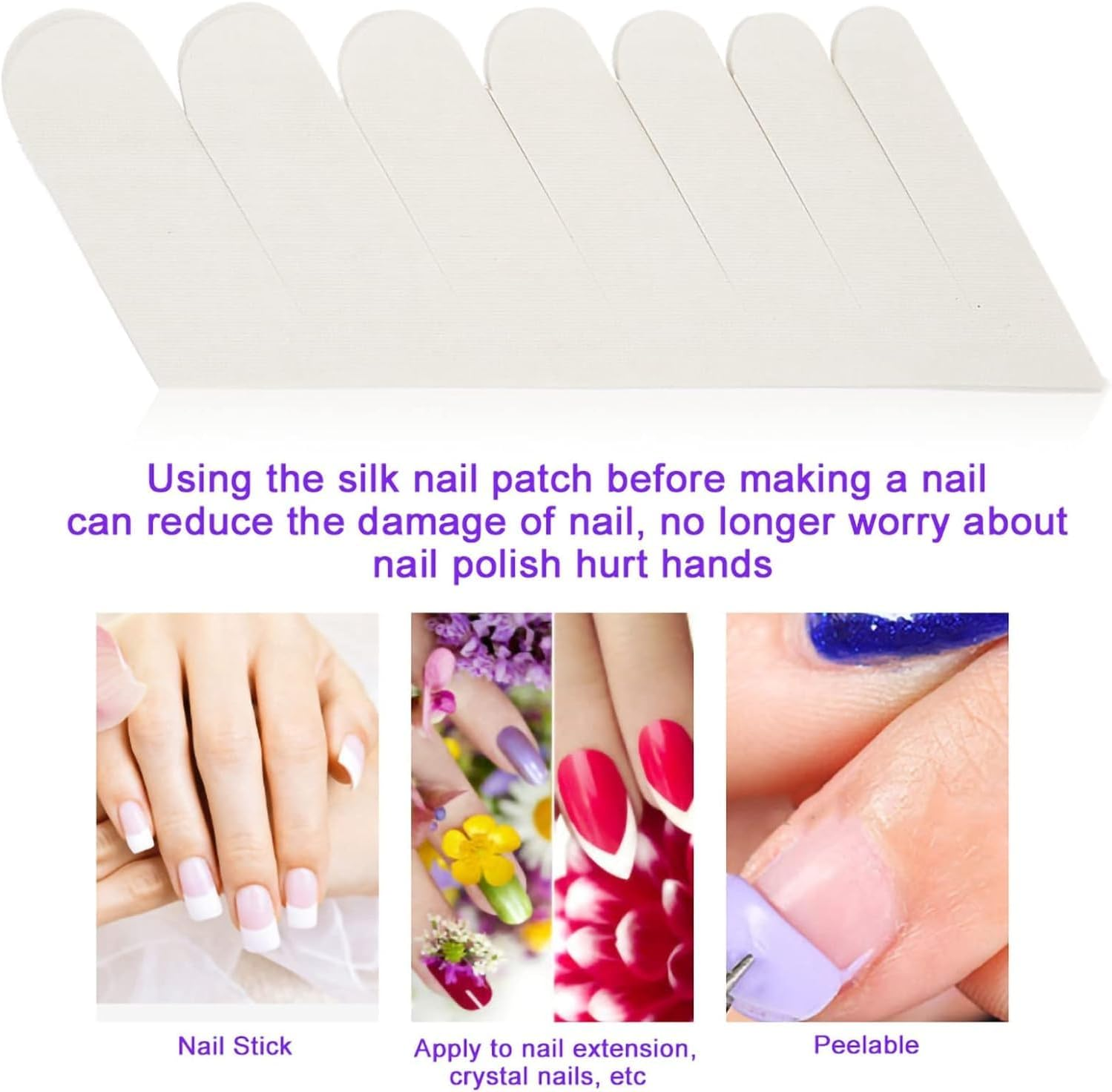 WADY Adhesive Silk Nail Wrap Rein, Silk Wrap for Nails, Nail Sticker for Ce Nail Protector Stickers Gel Nail Tool Waterproof Breathable False Nail Tips image number 4