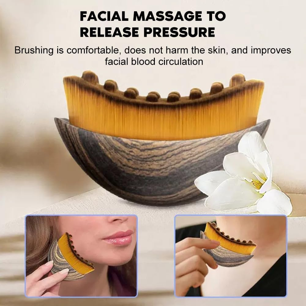 Lymphatic Contour Facial Brush,Contour Face Brush with Box,Facial Sculpting Skin Care Tool for Face,Chin and Jawline,Lymphatic Drainage Massage for the Skin Care and Relieve Fatigue image number 4