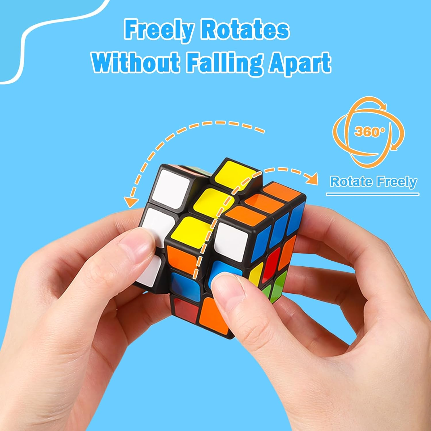 12 PCS Speed Cubes Bulk, 2.1In 3&times;3&times;3 Smooth Flexible Magic Cube 3D Puzzles Cube with Vivid Color, Stress Relief Toy, Party Favors Birthday Party Gifts Stocking Stuffers for Kids Teens Adults