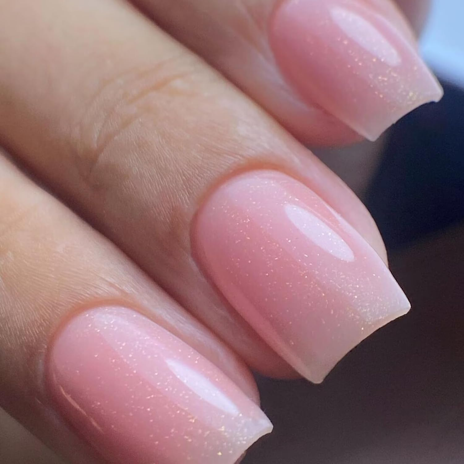 Vishine Jelly Glitter Gel Polish Pink Nude Gel Nail Polish Sheer Neutral Translucent Nail Polish Holographic Nail Gel Shimmer for Nail Art DIY Manicure and Pedicure at Home E029 image number 4