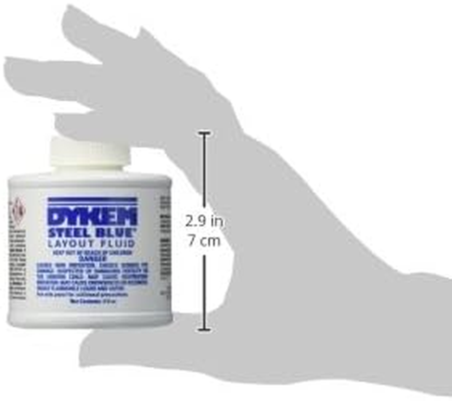 Dykem 80300 Steel Blue Layout Fluid Brush-In-Cap (4Oz) image number 1