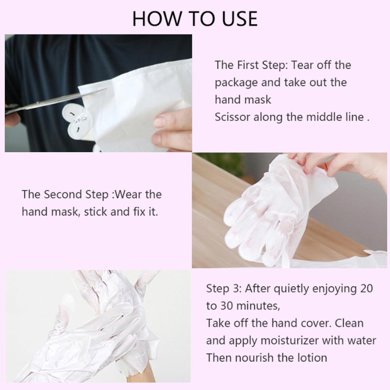 Joyeee Hand Masks for Aging Hands, 5 Pairs Moisturizing Gloves for Exfoliating with Lavender Extracts and Collagen, Suit for Dry Hands, Dry Skin, Hand Moisturizer Hand Care Gift