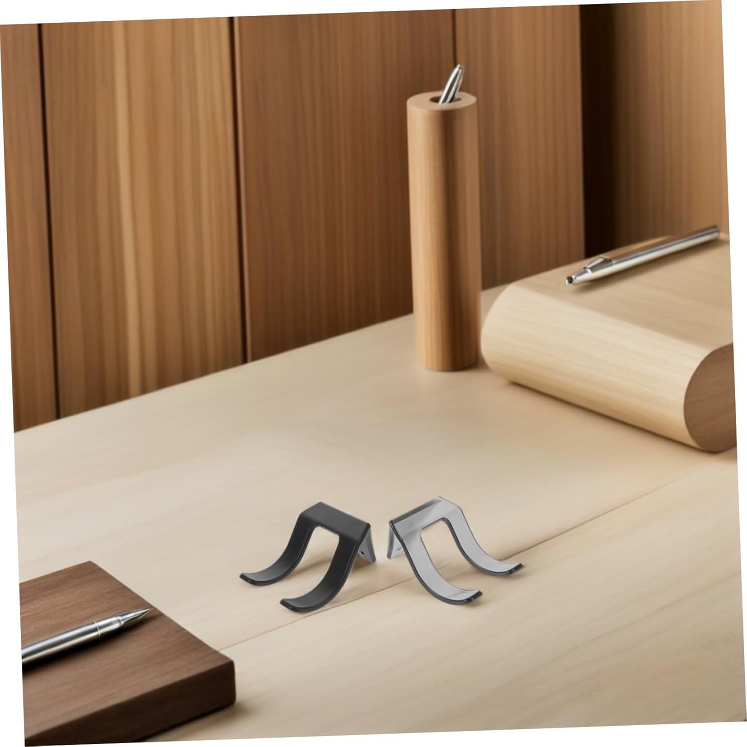 CTIRCHIU 2Pcs Hair Dryer Holder Wall Mount Dual Fork Design Secure Grip Organizer for Bathroom and Barber Shop Multifunctional Styling Tool Rack Space Saving Hair Care Storage image number 4