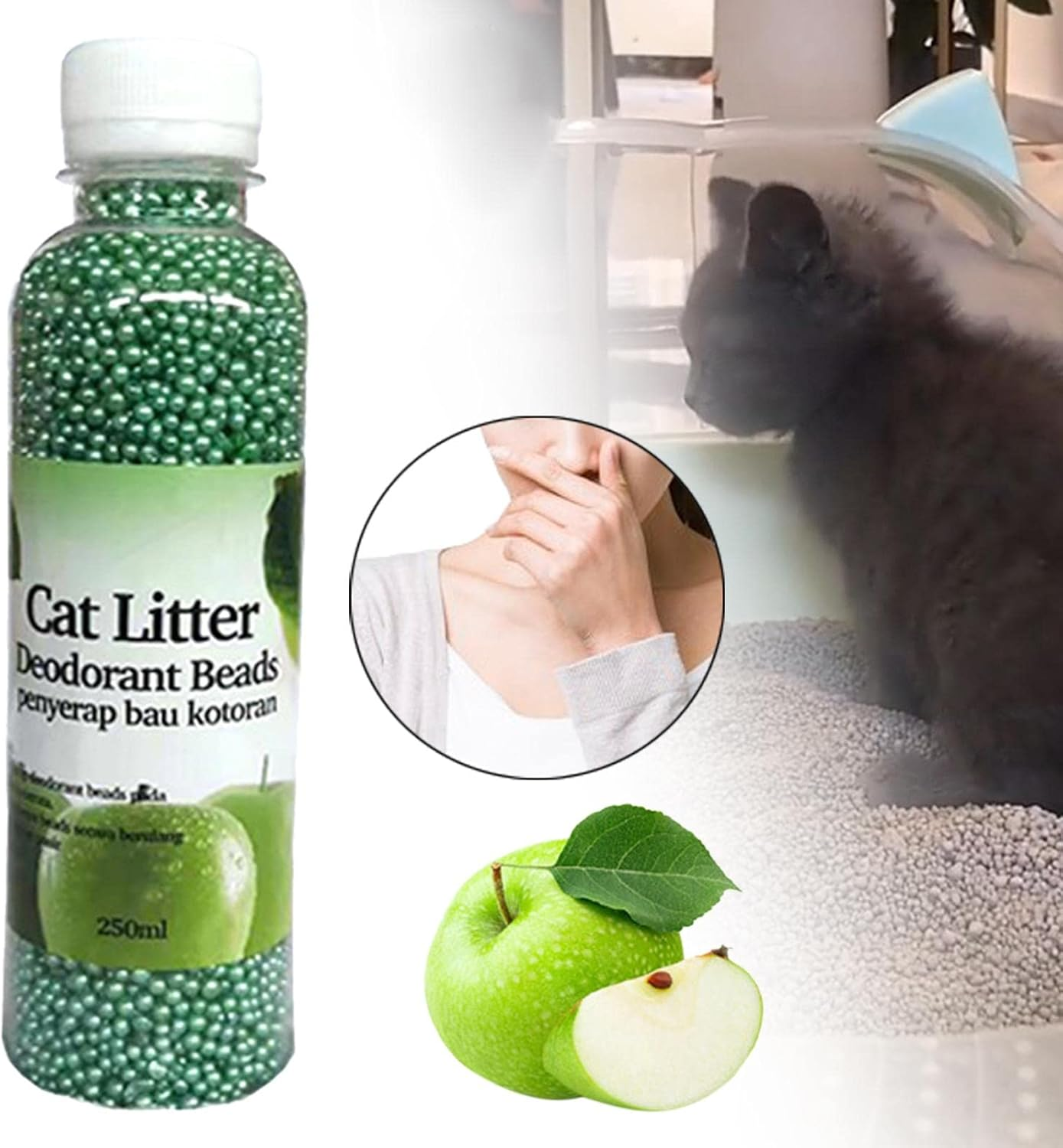 Generic Cat Litter Odor Control Solution for Home and Room, Green - Coffee image number 6