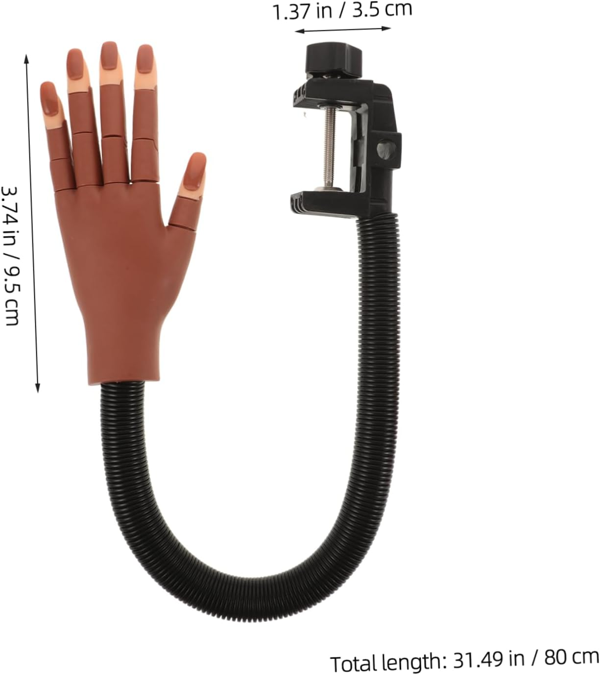 LOORGVEL Nail Art Training Tool Manicure Hand Model Simulated Nail Art Hand Practice Fingers for Beginners image number 2