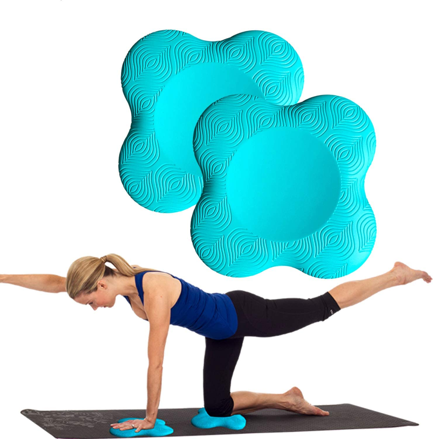 Zealtop Yoga Knee Pad Cushion Extra Thick for Knees Elbows Wrist Hands Head Foam Yoga Pilates Work Out Kneeling Pad