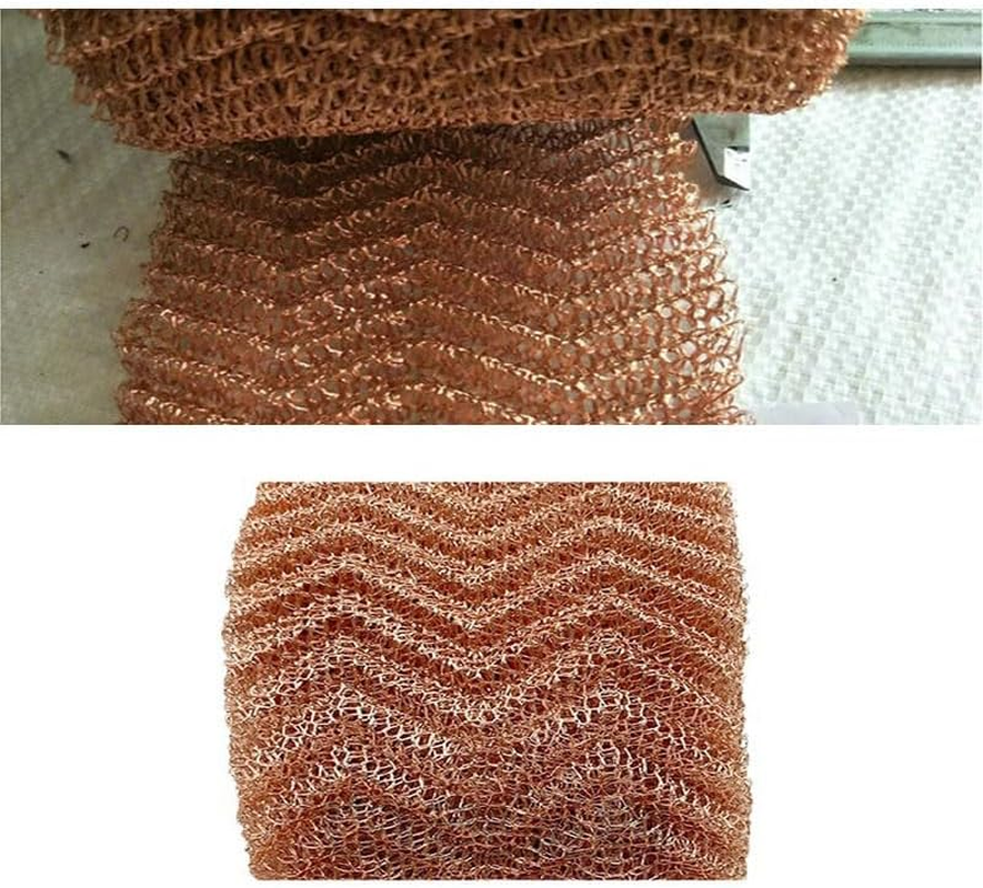 5" X 9.84Ft Stainless Steel Wire Mesh Roll - Double Layer Flexible Metal Mesh for Rodent Control, Hole Fill Fabric Gap Blocker, DIY & Garden Protection (Gold)